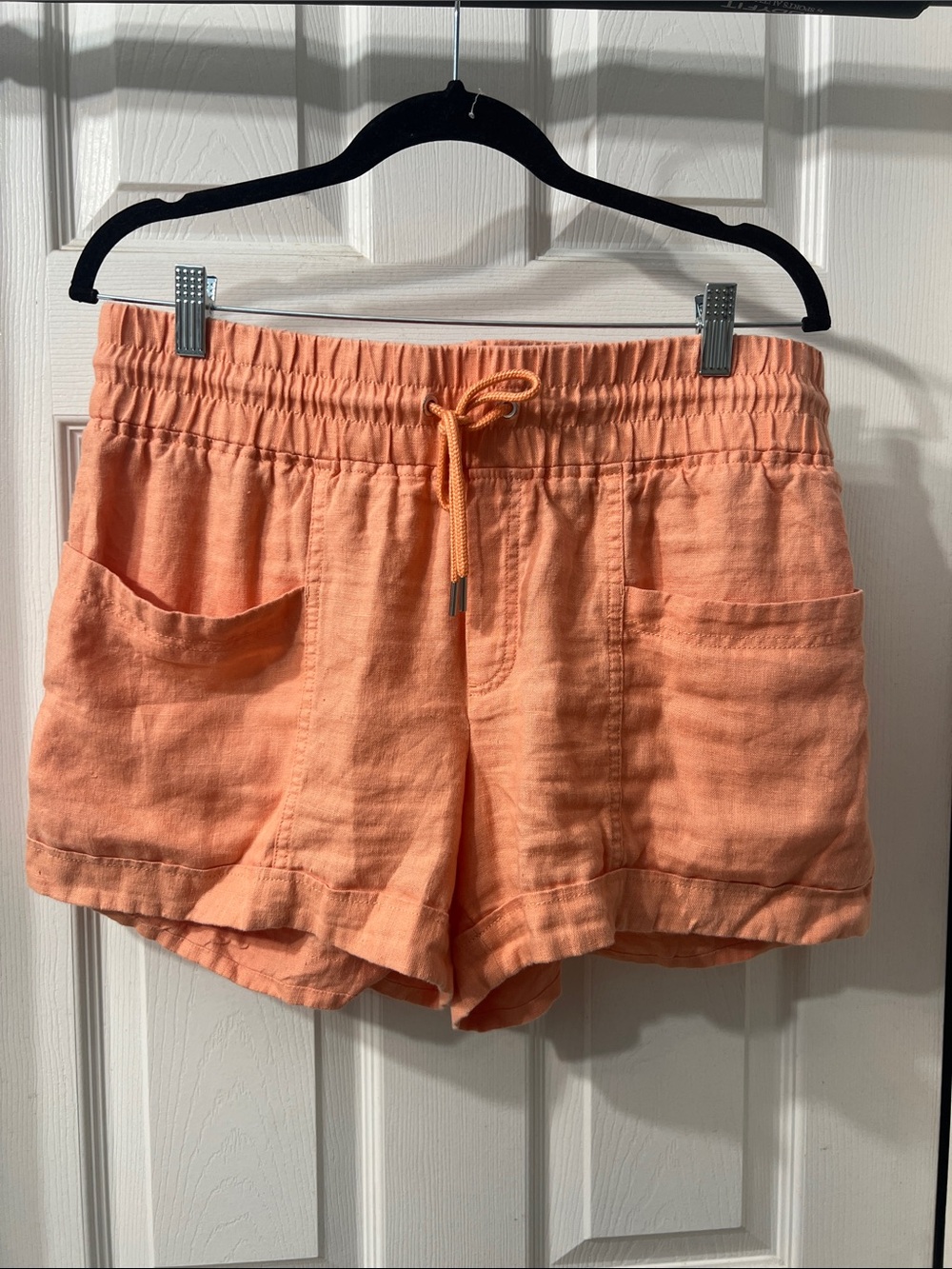 Athleta Cabo 4” Linen Shorts in Cactus Peach Size 12 - Picture 5 of 7